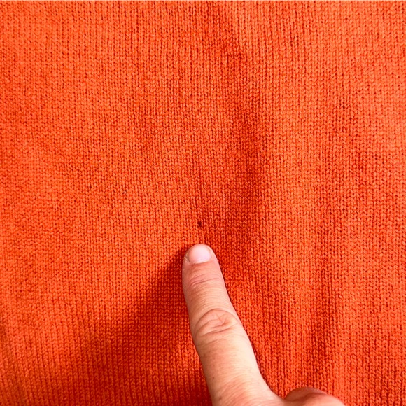 J. McLaughlin Men’s Burnt Orange Wool Angora V-Neck Long Sleeve Sweater-Size XL - Picture 7 of 7